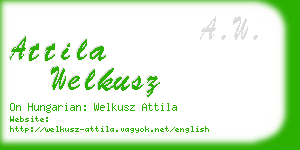 attila welkusz business card